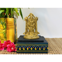 Brass Engraved Tirupati Balaji 3cm x 6.6cm x 9.6cm
