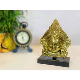 Brass Engraved Durga Face 7.5cm x 16cm x 21cm